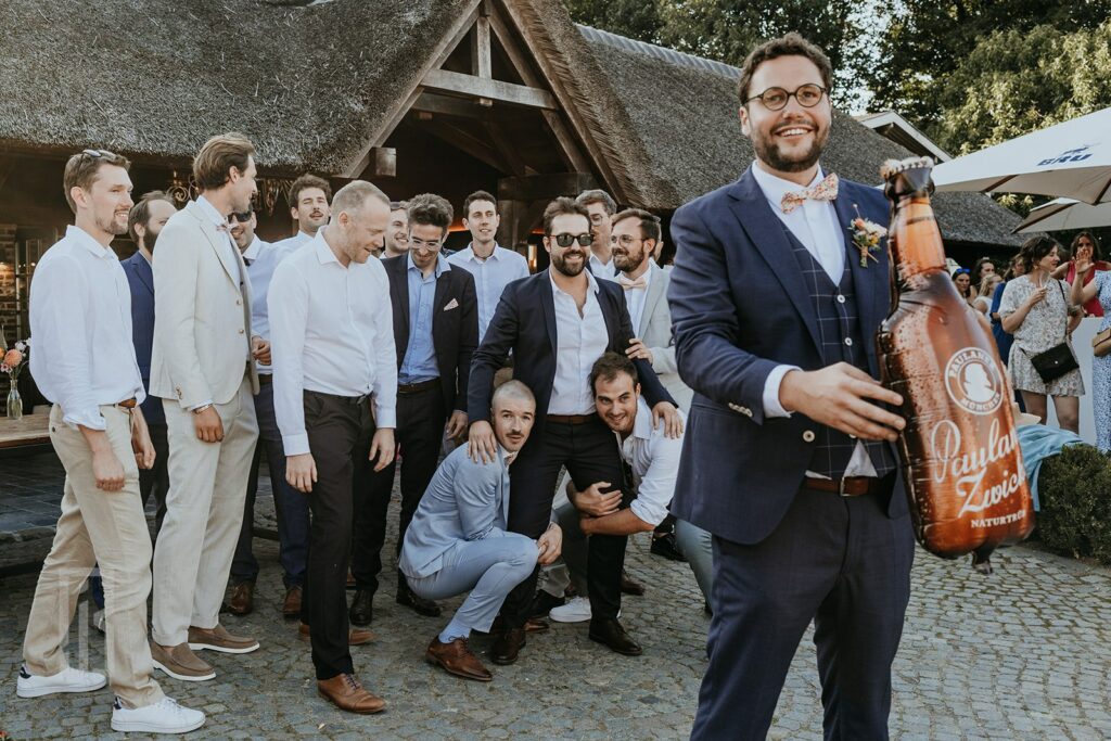 jeu du marié lancer peluche bière