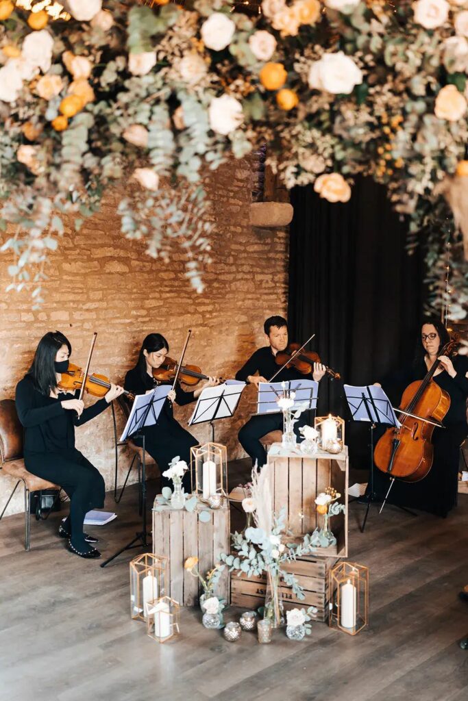 Groupe de musique violon et harpe